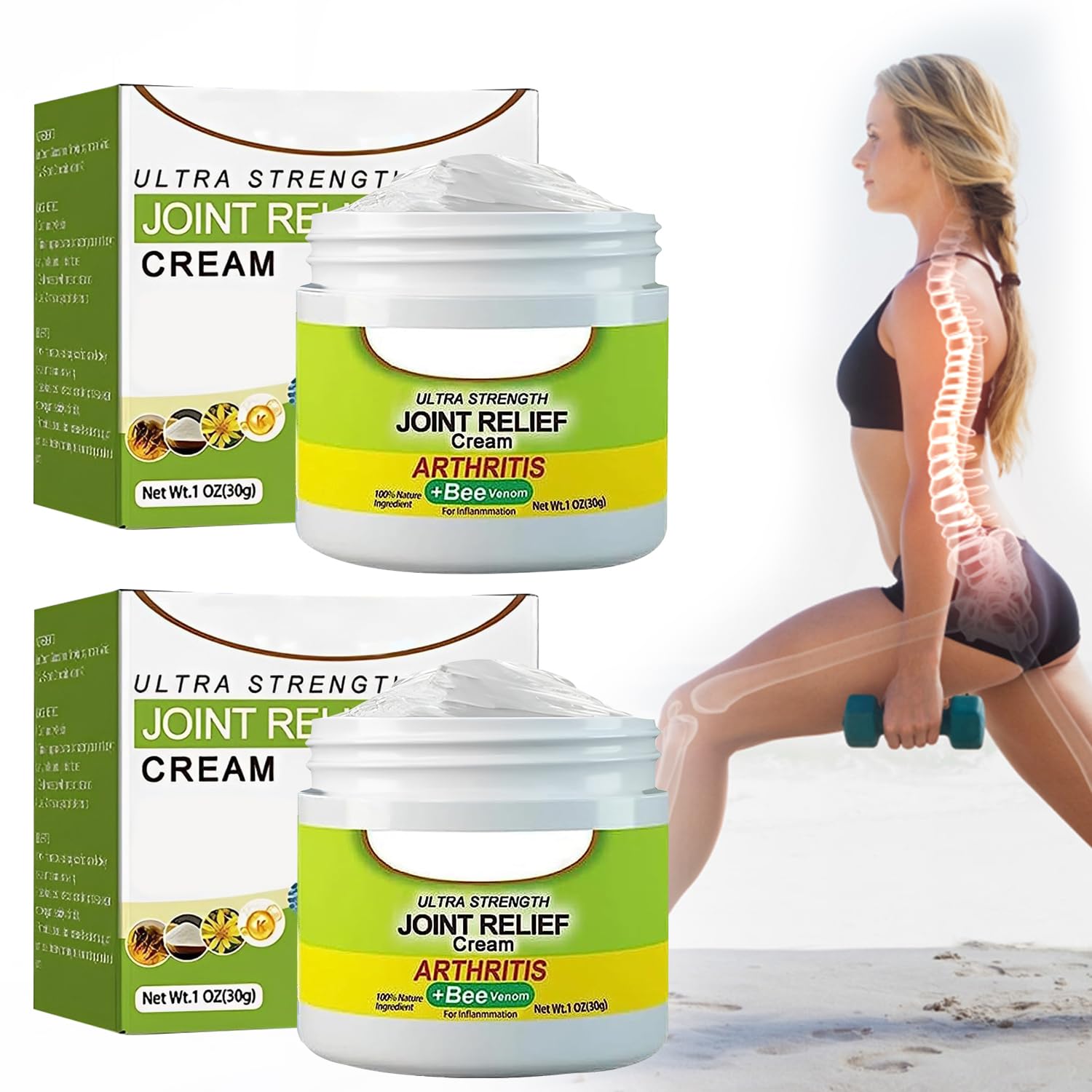 Beevana™ – 2x1 en Crema Terapéutica Natural para Articulaciones y Huesos (60g)