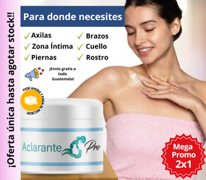 ¡Mega promoción de Crema Aclarante! 2 x 1  , precio $35