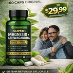 🌴SUPER  MAGNESIO & ASHWAGANDHA + 60 CAPS ORIGINAL $29.99+ envio gratis