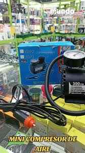 Compresor de Aire 300 PSI Portátil - Inflador de Llantas 12V/USB-C con Carga Rápida, para Autos, Motos, Bicicletas, Pelotas